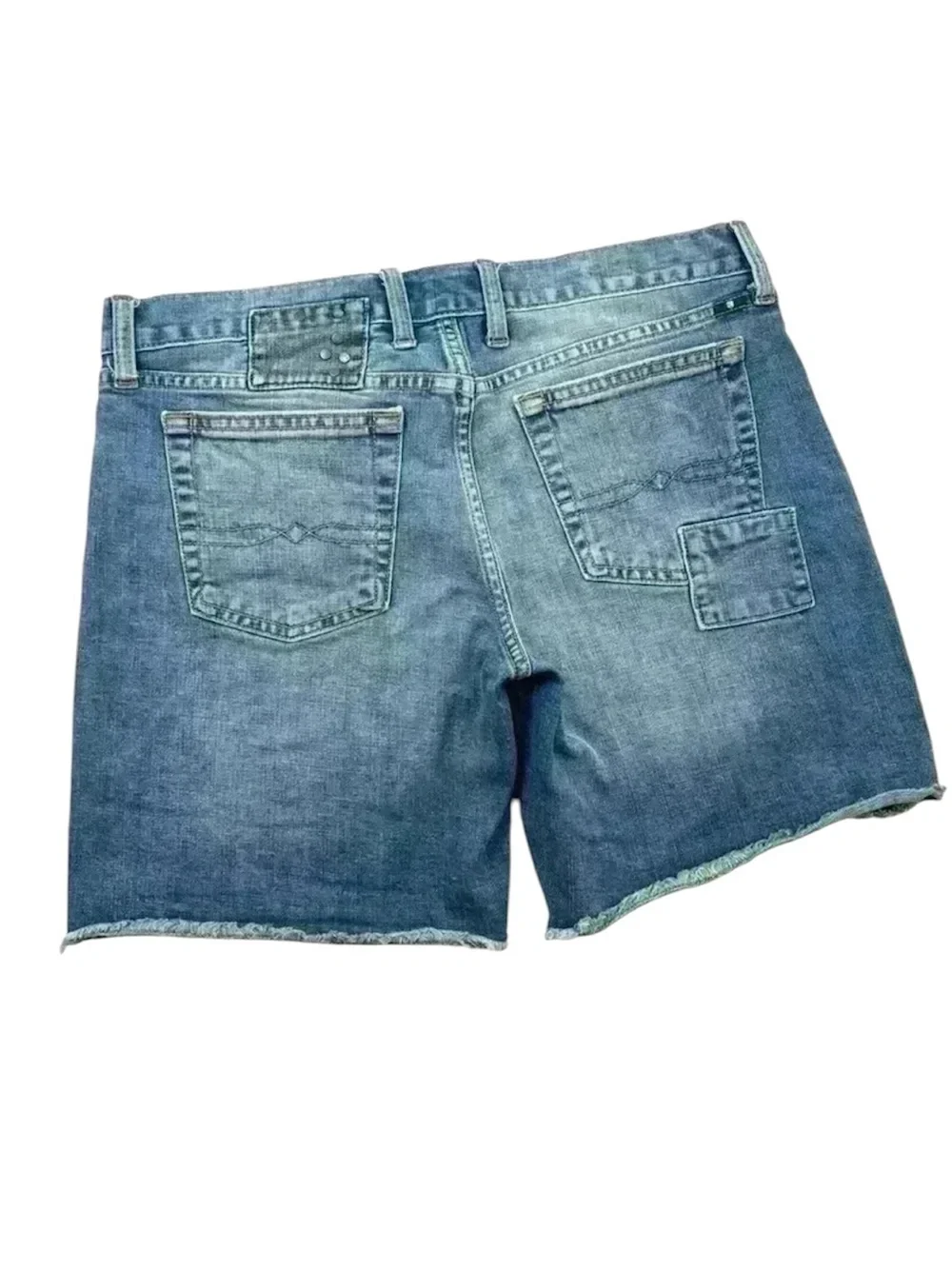Lucky Brand Retro Faded Patchwork Whisker Frayed Denim Jean‎ Shorts Size 4/27